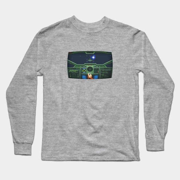 Wing Commander Cockpit Long Sleeve T-Shirt by wataah